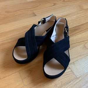 J. Crew Marcie Suede Slingback Wedges